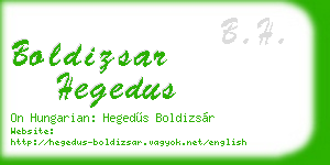 boldizsar hegedus business card